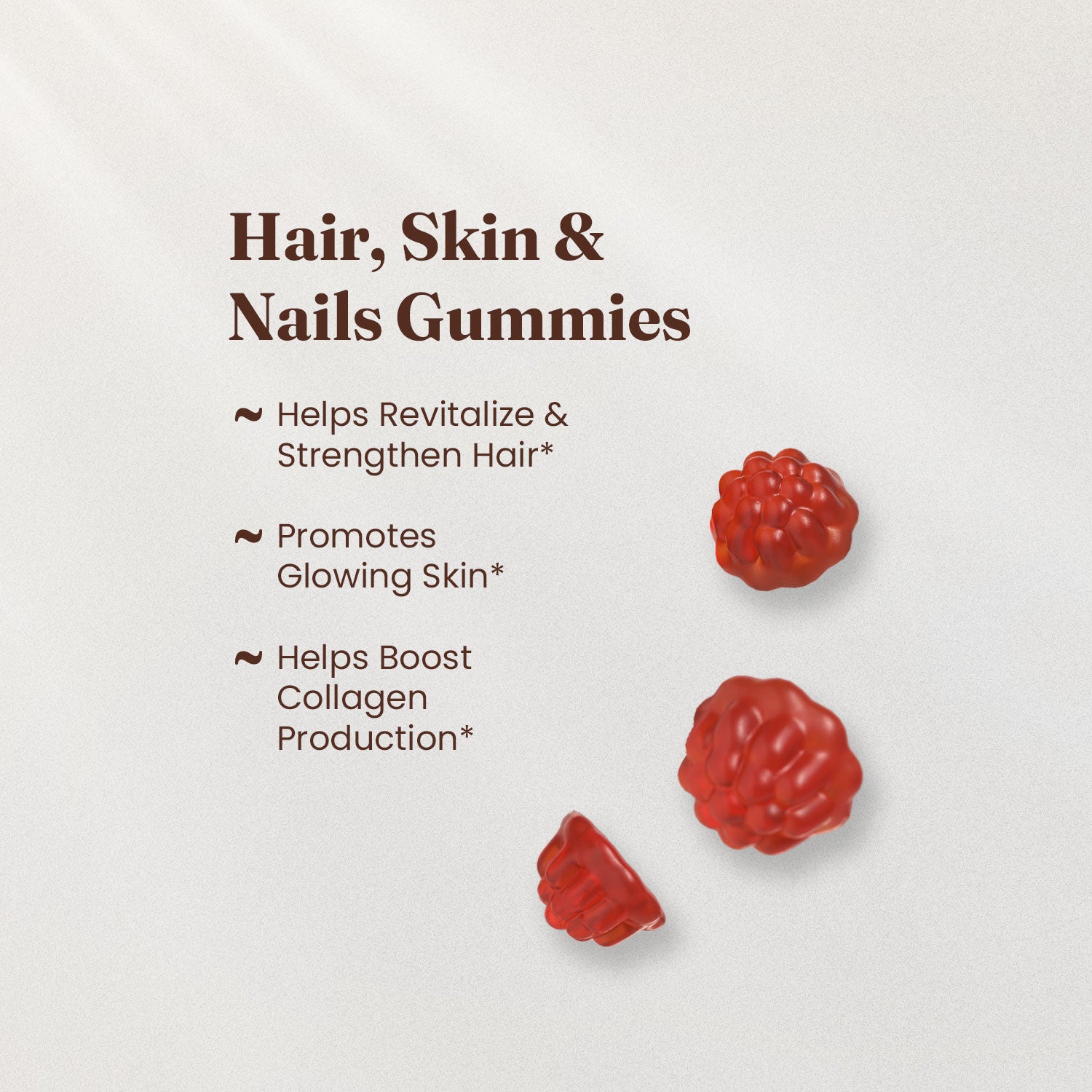 Beauty Hair & Nails Gummies biotin vitamin C and E - HerbFairness